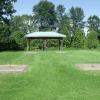 Tournament Style horseshoe pits with a covered rest area are also available.